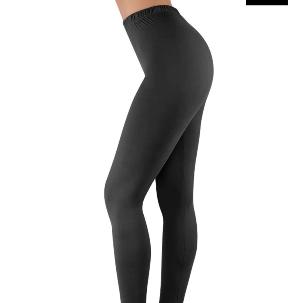NWT SATINA Full Length Black Leggings Women’s OS